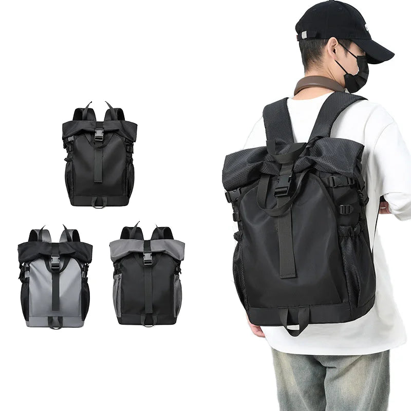 2026 Lightweight Custom Black Backpack Waterproof Oxford Material Polyester Zipper for School Sports Business Travel Laptop