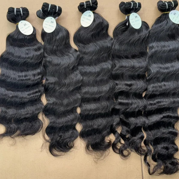 100% Human Hair Extensions Bone Straight Raw Bundles Cheap Wholesale Bulk Indian Hair 10-30 Inch Hair Bundles