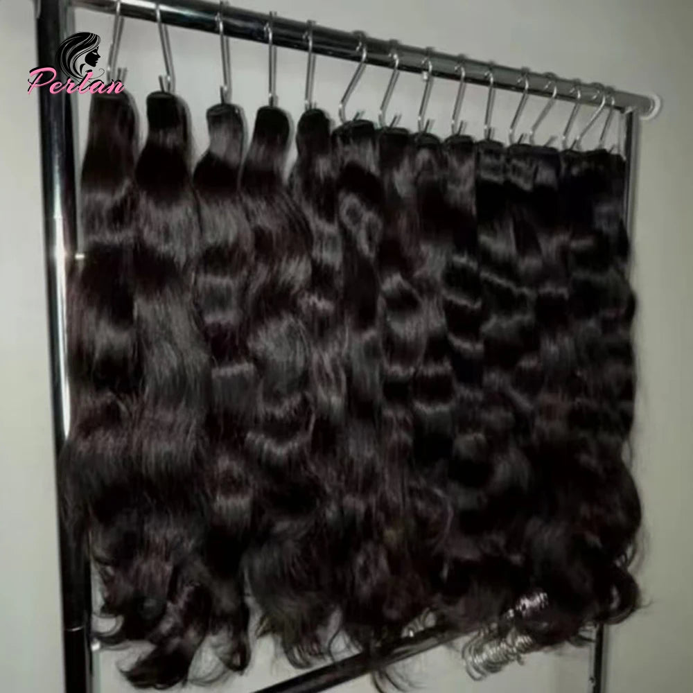 100% Human Hair Extensions Bone Straight Raw Bundles Cheap Wholesale Bulk Indian Hair 10-30 Inch Hair Bundles