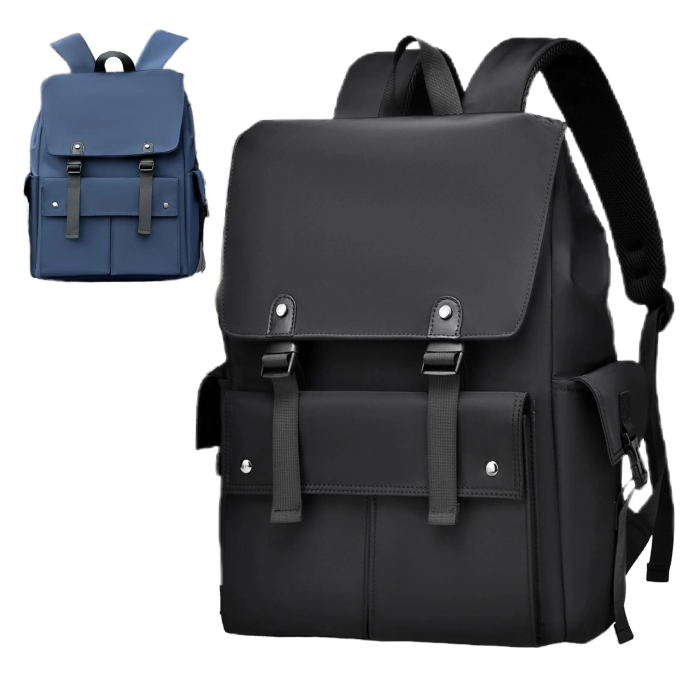 2026 Lightweight Custom Black Backpack Waterproof Oxford Material Polyester Zipper for School Sports Business Travel Laptop