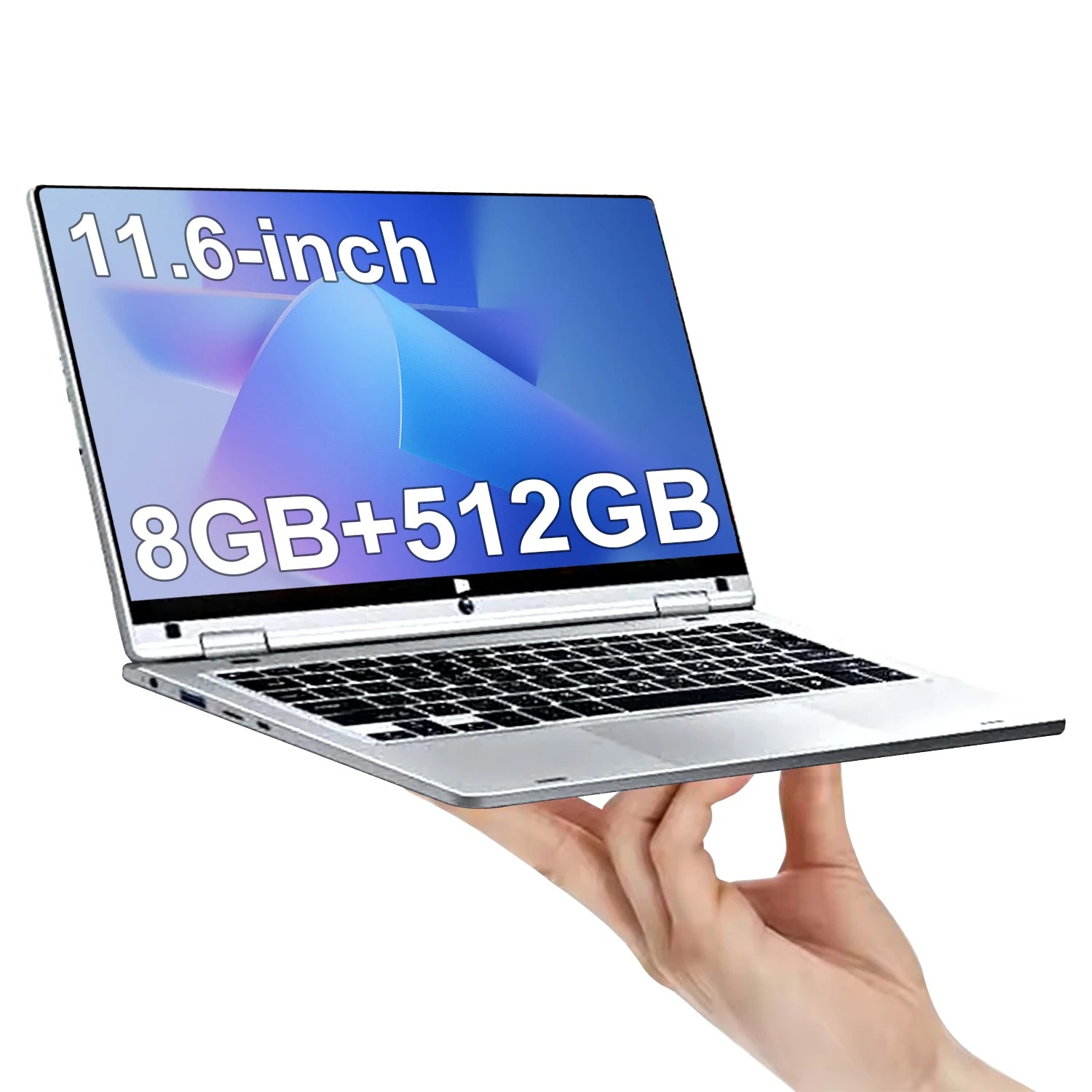 2-in-1 11.6-Inch Touch Screen Laptop with 360 Rotating 8GB RAM 512GB SSD Intel  Processor Popular N4020 Notebook
