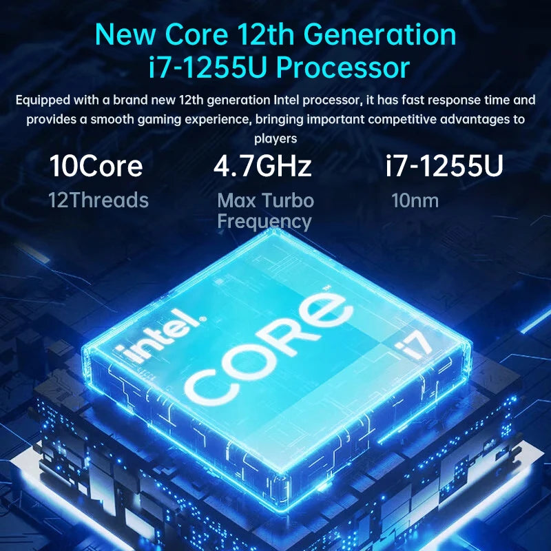 15.6inch Laptop Intel Core I7-1255U DDR4 Computer Windows11 OEM Face Recognition Business NoteBook