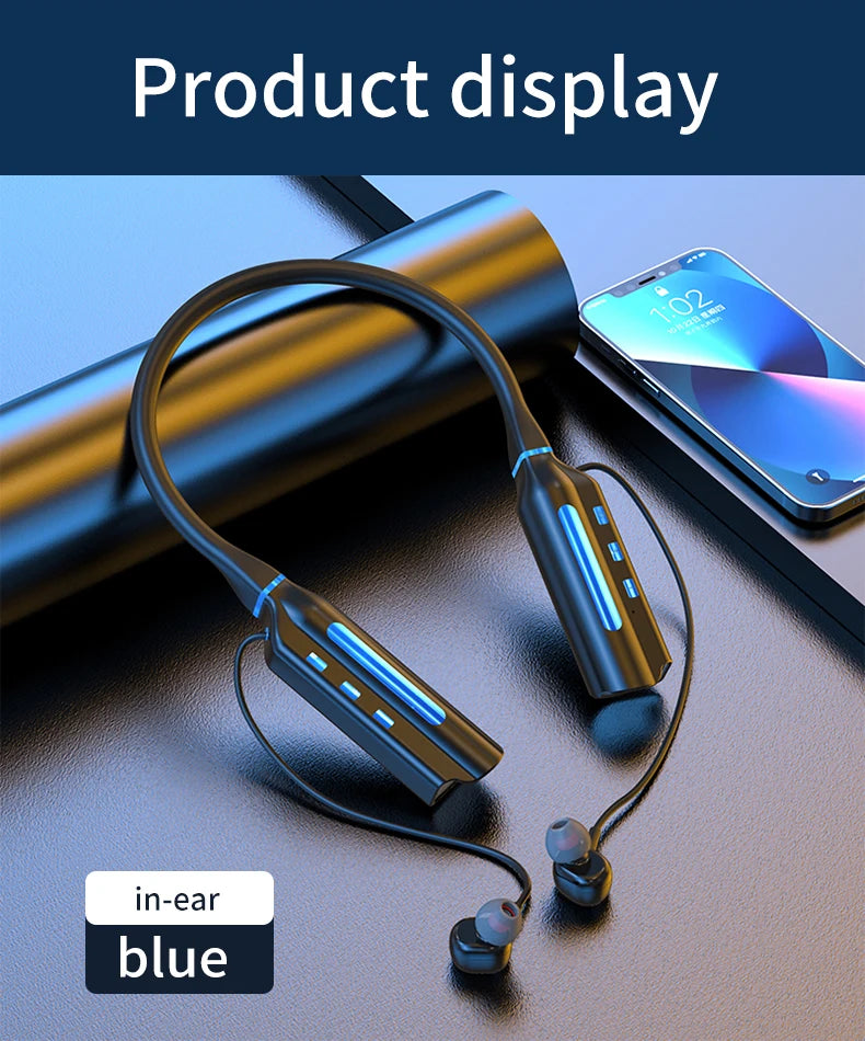 10000mAh 10000Hours Playback Wireless Bluetooth Earphones Magnetic Sports Running Headset Neckband Sport Earbuds Noise Reduction