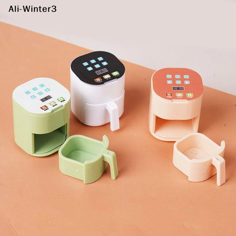 1/12 Dollhouse Simulation Miniature Kitchen Appliances Model Dollhouse Air Fryer Beverage Machine Oven Rice Cooker Ornaments