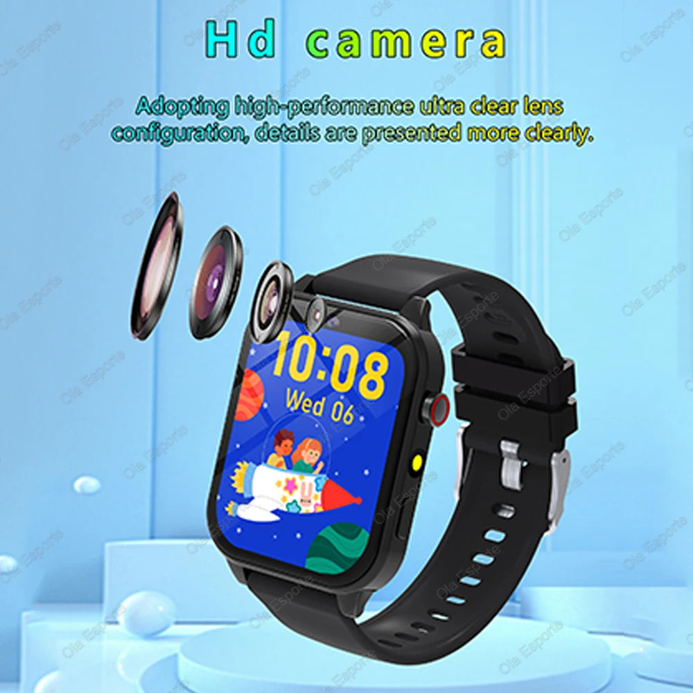 2025 New Smart Watch For Children HD Touch Screen Camera 18 Games Sleep Monitoring Alarm Clock Calculator Birthday Gift Boy Girl