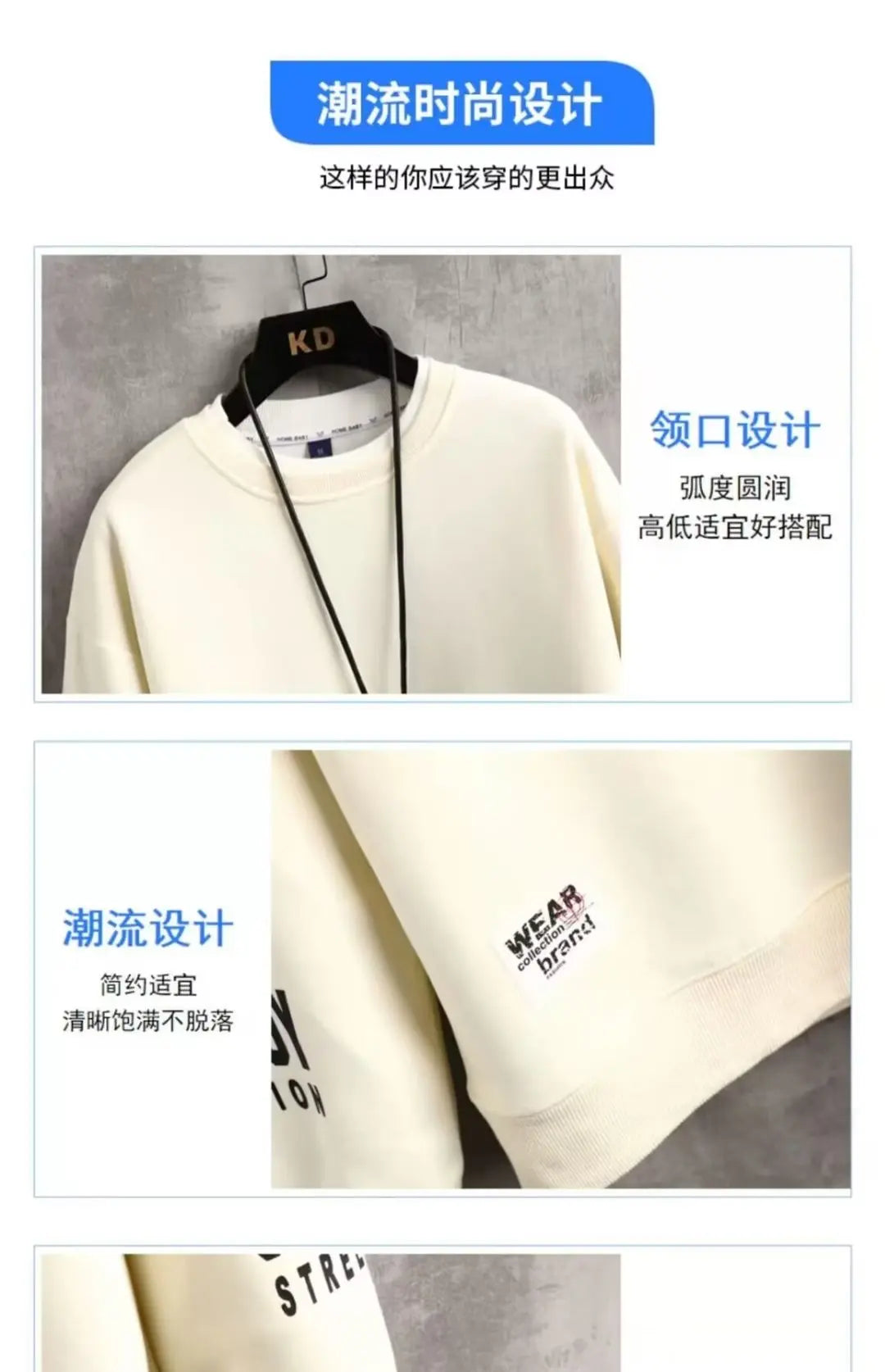 2025 New Men's Sweatshirts S-5XL Hoodies Autumn Letters Printed Long Sleeve T-shirt Fashion Men's Clothing O Neck Harajuku Top