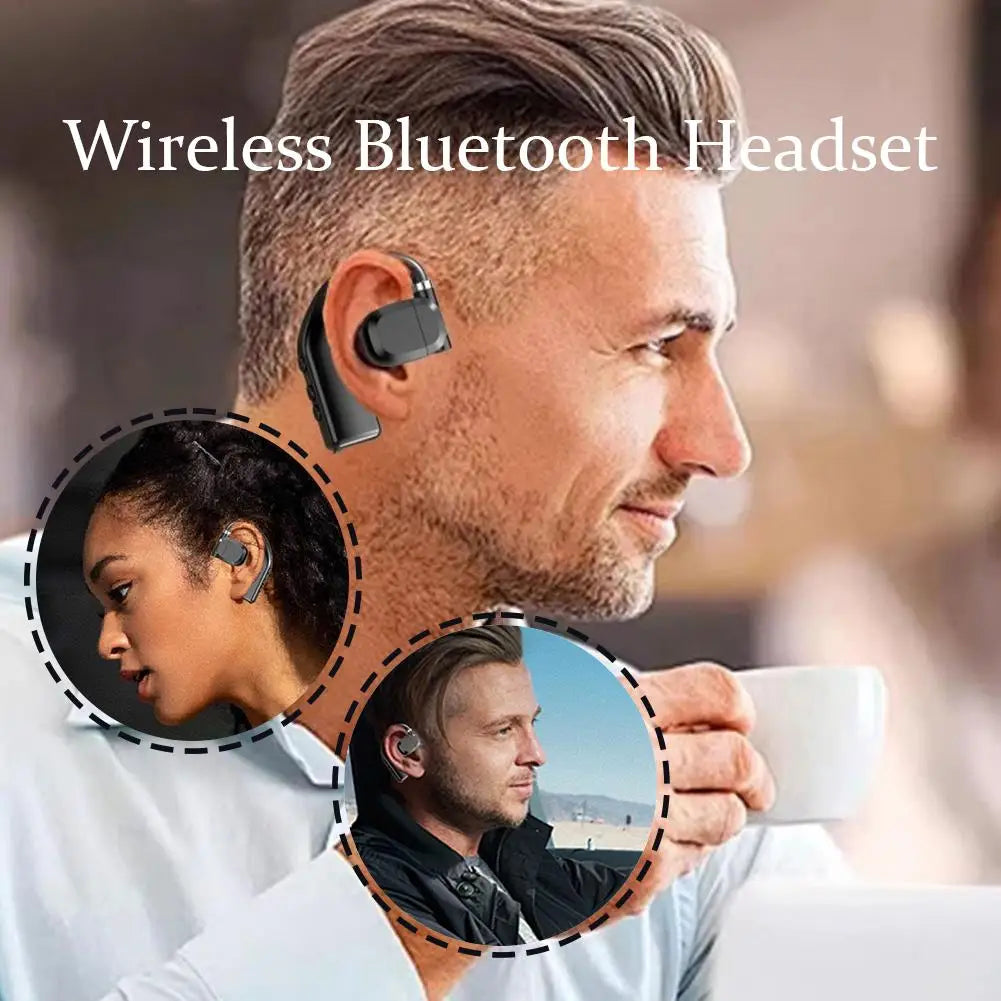 1-2Earhooks Wireless Bluetooth 5.4 Headphones Gaming Sports Headset HiFi Stereo Noise Reduction Earbuds Earphone With Microphone