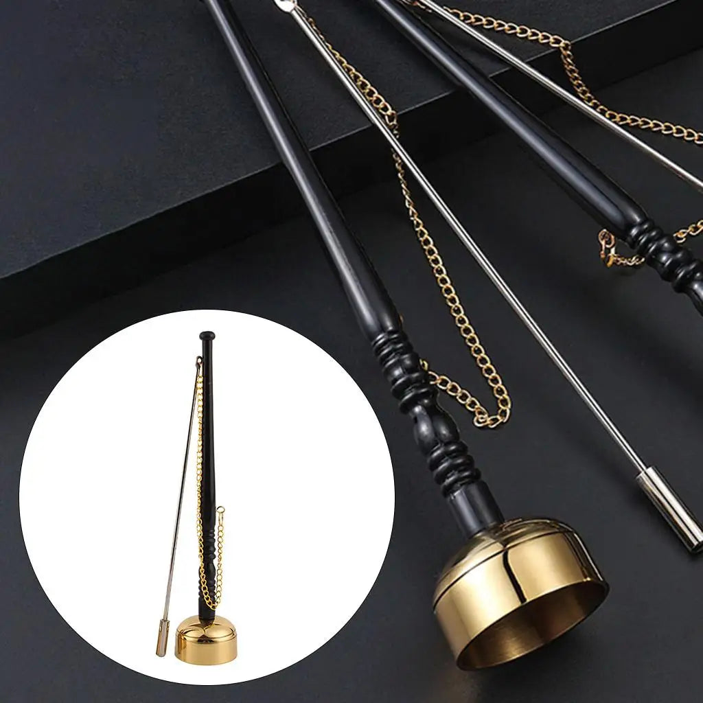 Buddhist Instruments Brass Instrument Buddha Chime Muti-Purpose Long Hand Bell Handbell Meditation Temple Ritual Monks