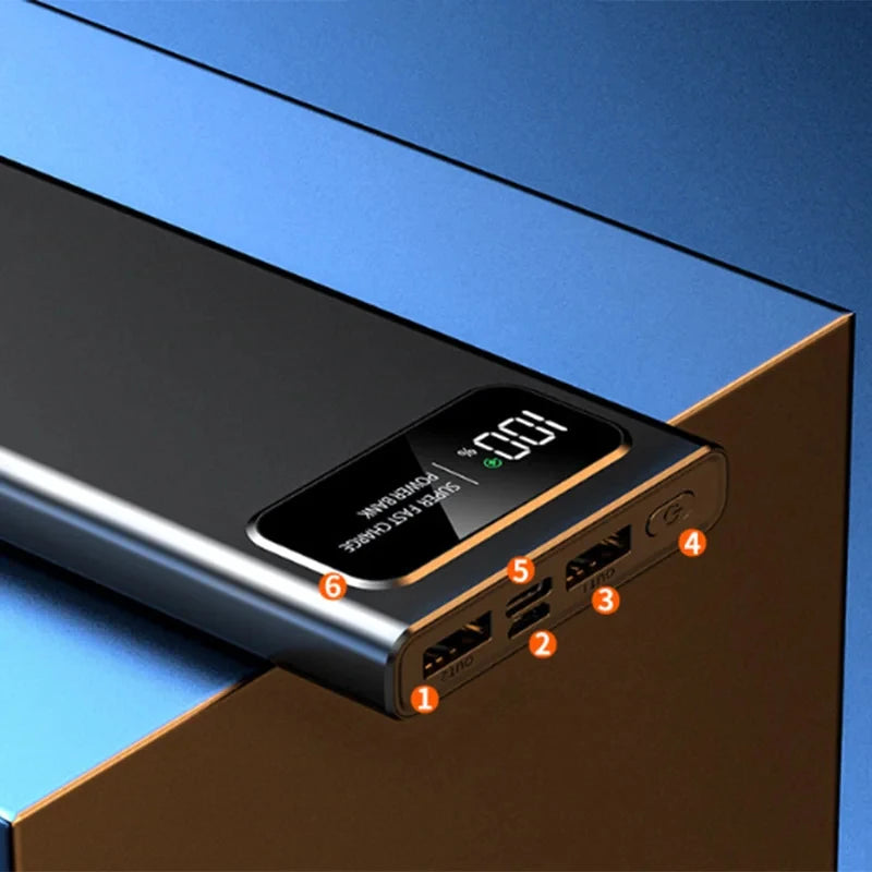 120W Power Bank 200000mAh Ultra Large Capacity intelligent Power Bank Super Charge Portable External Battery LED Display