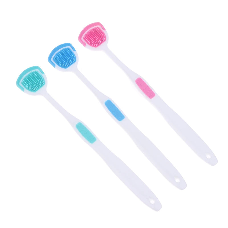 1/5PCS Tongue Scraper Oral Cleaner Brush Soft Silicone Cleaning Tongue Toothbrush Mouth Fresh Breath Scraping Hygiene Care Tools