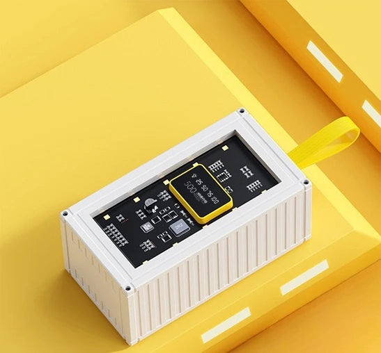 20000mAh Creative Container Power Bank Large Capacity Transparent LED Light Digital Display Mobile Phone Power Supply