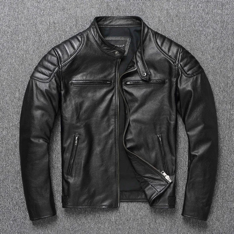 2025 New Leather Jacket Men's  pu Jacket for Men Biker Motorcycle  pu  Jacket Motorcycle Clothing Vintage Leather Coat Top