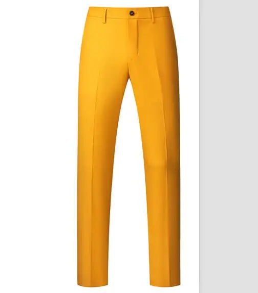 2026 New Men's Middle Waist Pants, 25 Color Choice, Elegant Office Men Trouser, Modest Green Pink Yellow Asian Size M-6XL