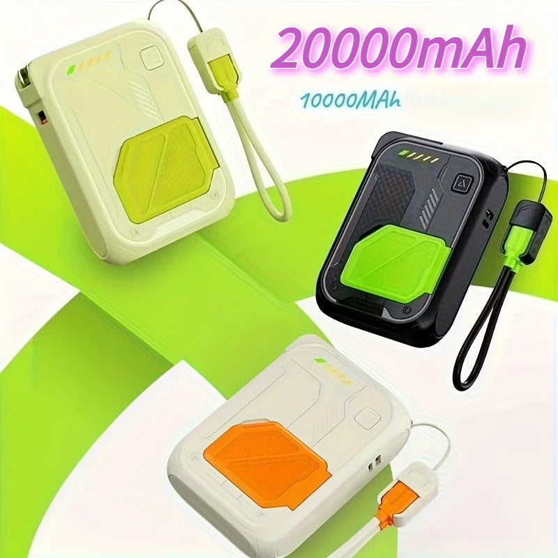 20000mAh/10000mAh Multi-functional 5-in-1 All-in-One Power Bank - Comes with Data Cable, Bracket -Built-in Plug -Outdoor Travel