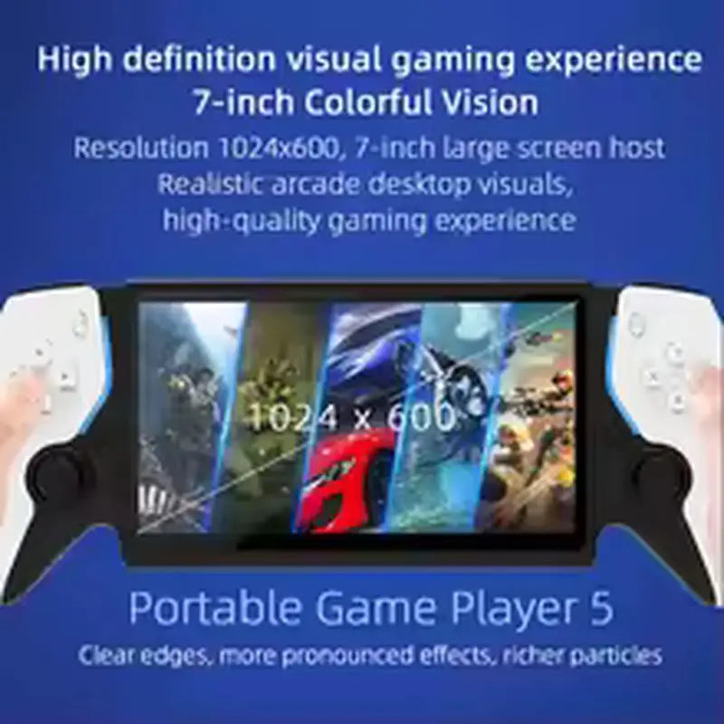 New PS5 7.0 Inch 64G Open Source System Dual Controller Handheld Game Console For PSP Street Fighter Competition