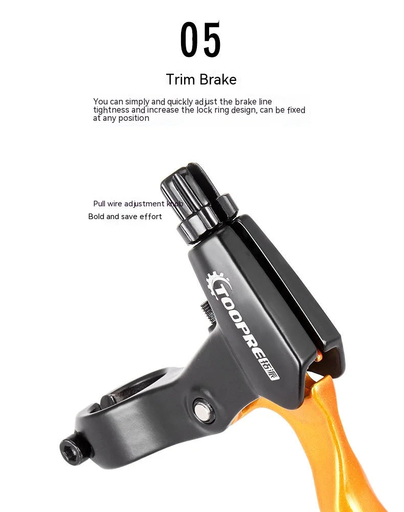 1 Pair Super Iight Aluminum Alloy Mountain Bike Brake Lever With Bell V-Brake Bicycle Parts Bicycle Accessories