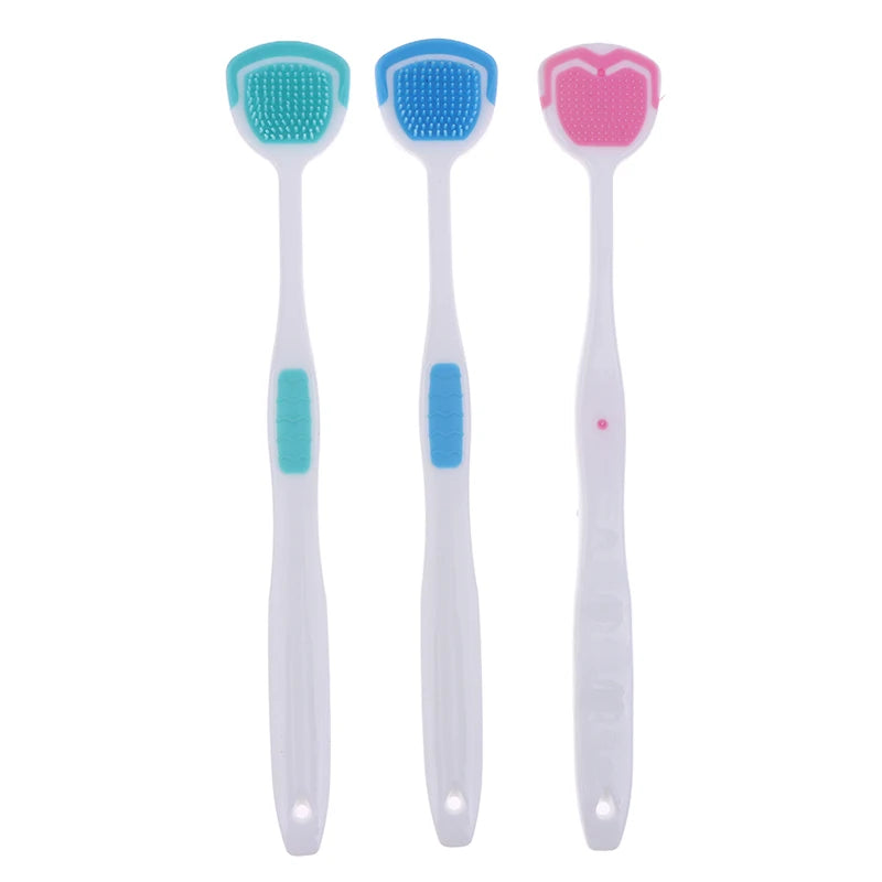 1/5PCS Tongue Scraper Oral Cleaner Brush Soft Silicone Cleaning Tongue Toothbrush Mouth Fresh Breath Scraping Hygiene Care Tools