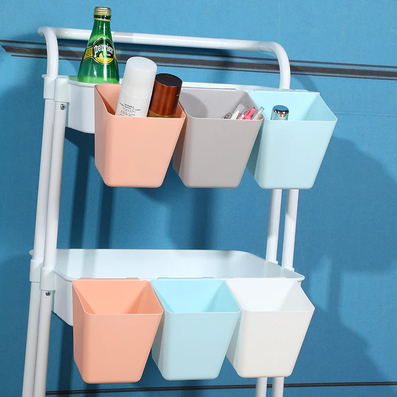 Office Wall Organizers with Hanging Cup Holders Rolling Cart Accessories Pen Holders & Storage Buckets for Desktop Space Saving