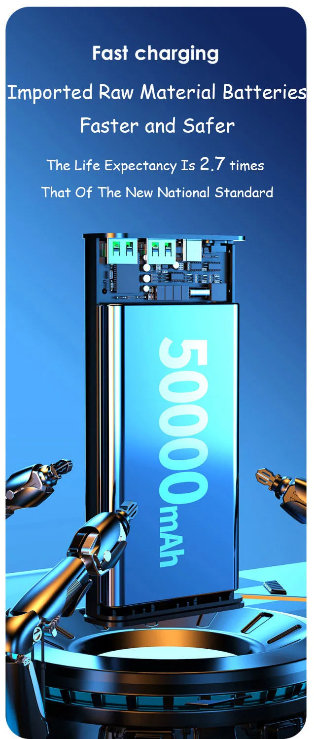 120W Power Bank 200000mAh Ultra Large Capacity intelligent Power Bank Super Charge Portable External Battery LED Display