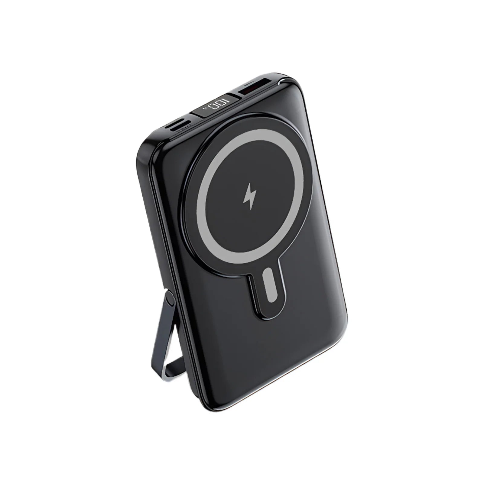 10000mAh Magnetic Power Bank Portable Wireless Charger With Cable Fast Charging External Battery Stand For iPhone 16 15