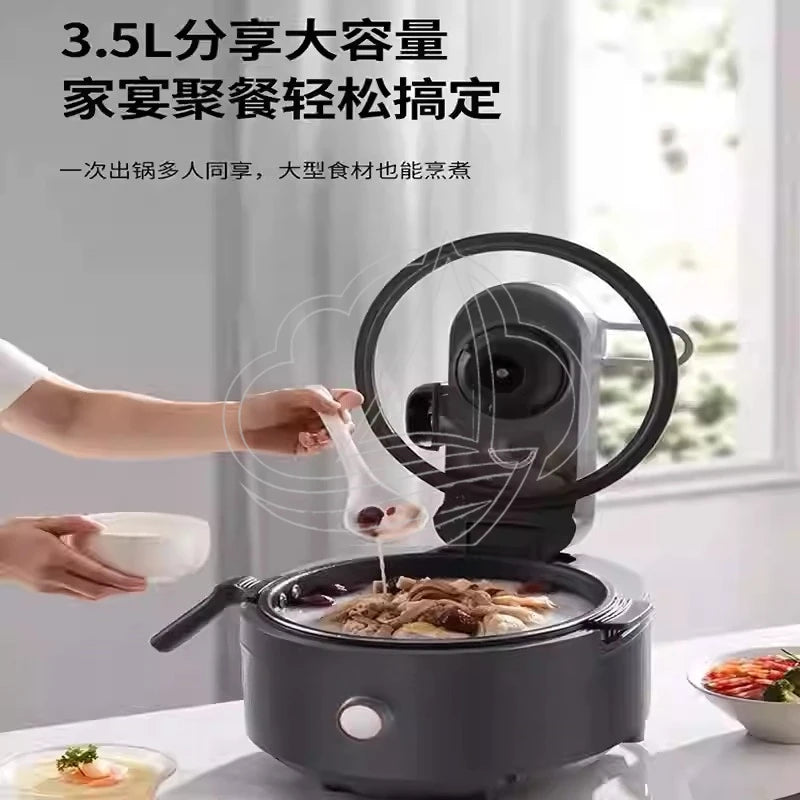 Household Fully Automatic smart Cooking Steaming Appliance with Electric Cooking Pot