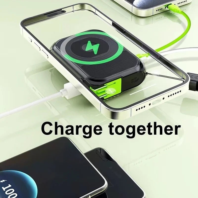 20000mAh/10000mAh Multi-functional 5-in-1 All-in-One Power Bank - Comes with Data Cable, Bracket -Built-in Plug -Outdoor Travel