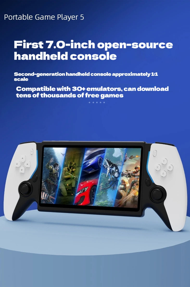 New PS5 7.0 Inch 64G Open Source System Dual Controller Handheld Game Console For PSP Street Fighter Competition