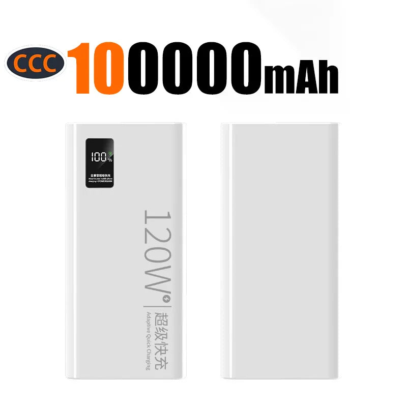 200000mAh Large-capacity Super-fast Charging Power Bank With Digital Display Portable Mobile Power Supply for All Phones