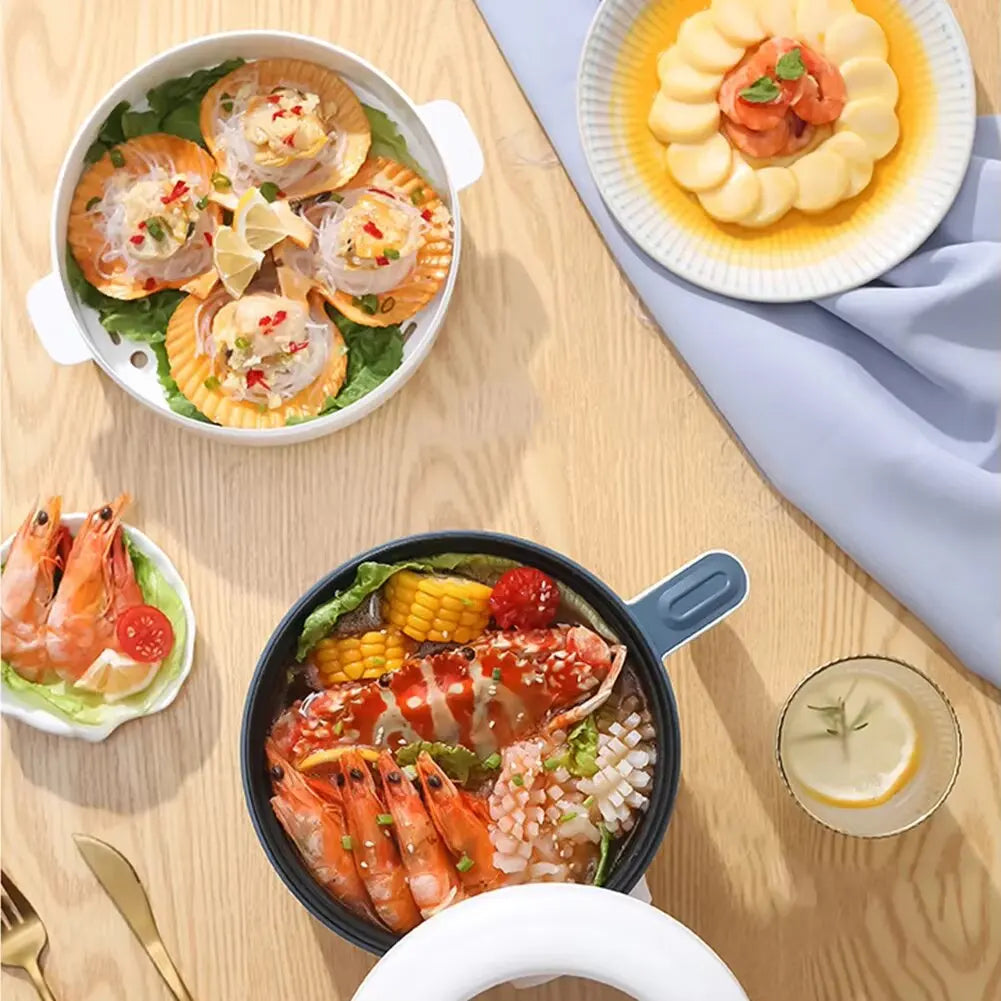 Household Electric Cooking Machine 1-2 People Hot Pot Stew Heating Eggs Soup Non-stick Pan Multifunction Electric Rice Cooker