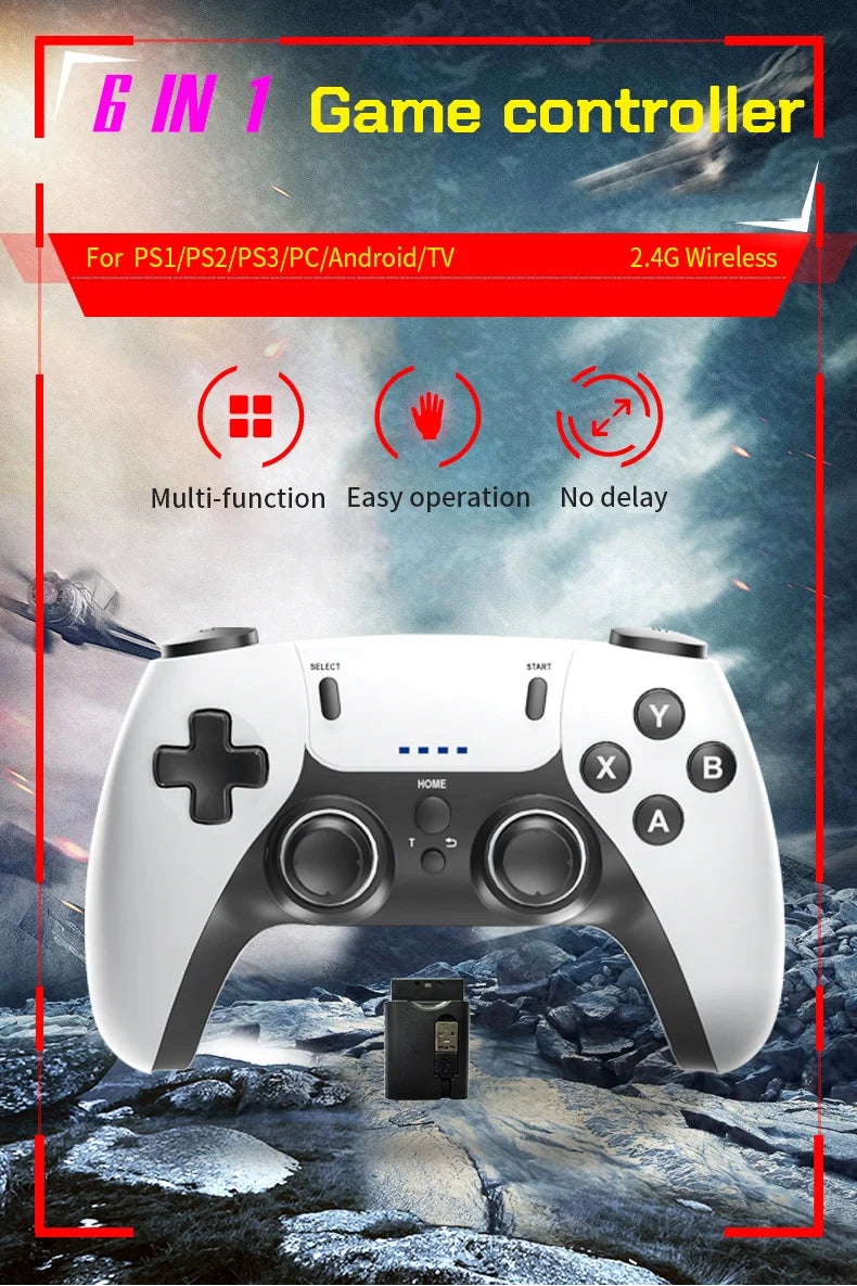 Wireless Gaming Controller For PS1 PS2 PS3 PC Android Wireless Controller Video Game Handheld Game Console Entertainment Gamepad