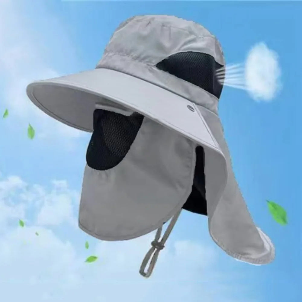 Fishing Caps Caps Mask Set Bucket Hat Sunscreen UV Protection Fisherman Hat Neck Headband Visor Sun Hat Outdoor