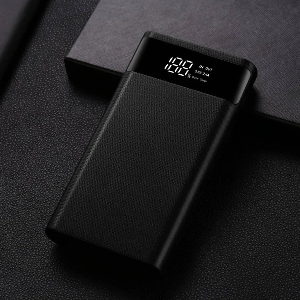 18650 Battery Power Bank Box 5V 2.1A LCD Display 20000MAh Power Board for 6X18650 Battery DIY Powerbank Case(White)