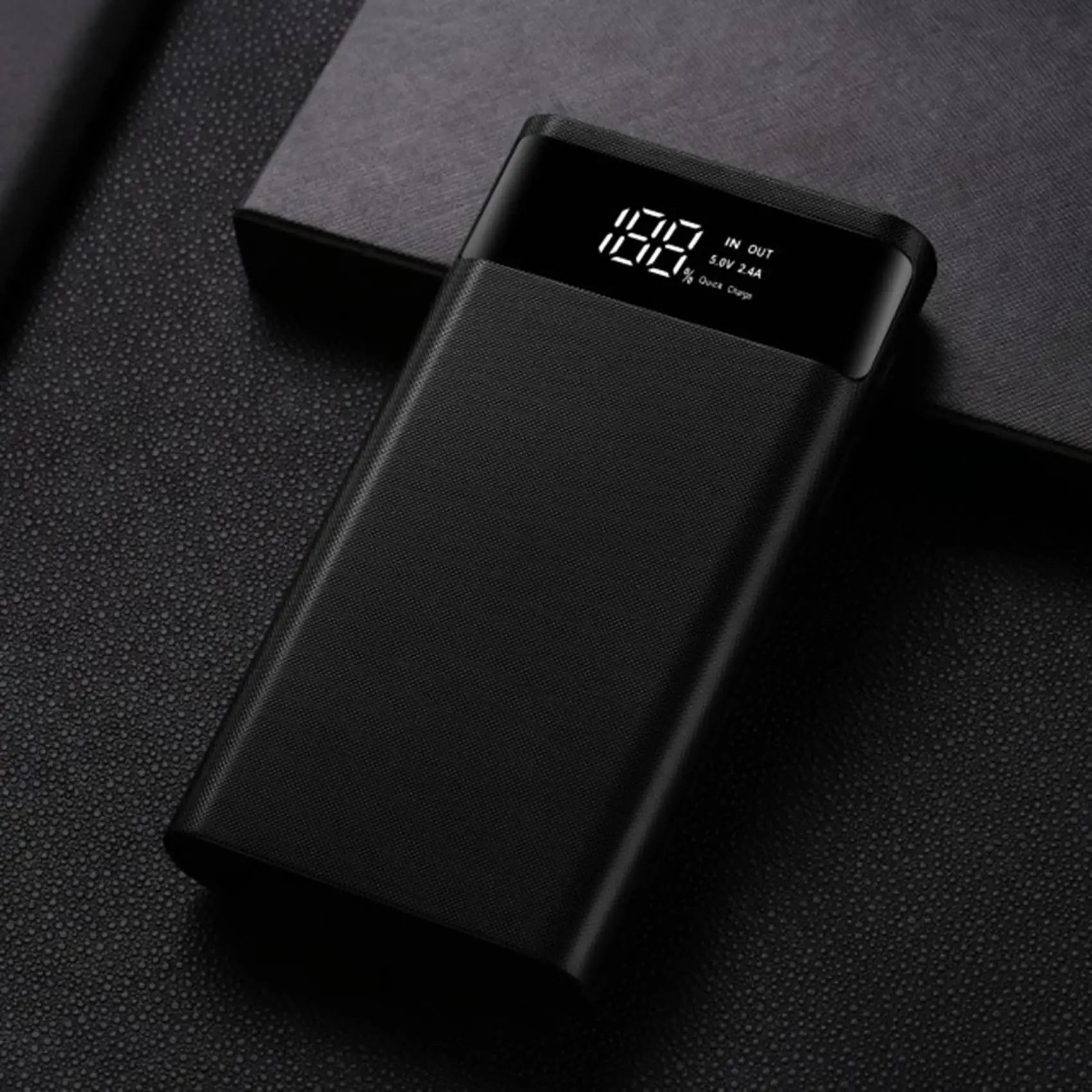 18650 Battery Power Bank Box 5V 2.1A LCD Display 20000MAh Power Board for 6X18650 Battery DIY Powerbank Case(White)