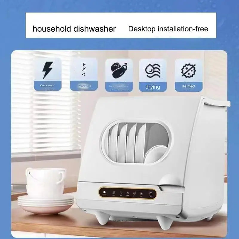Household Portable Dishwashers Washing Machine Electric Heating Touch Control Small Table Top Automatic Countertop Dishwasher