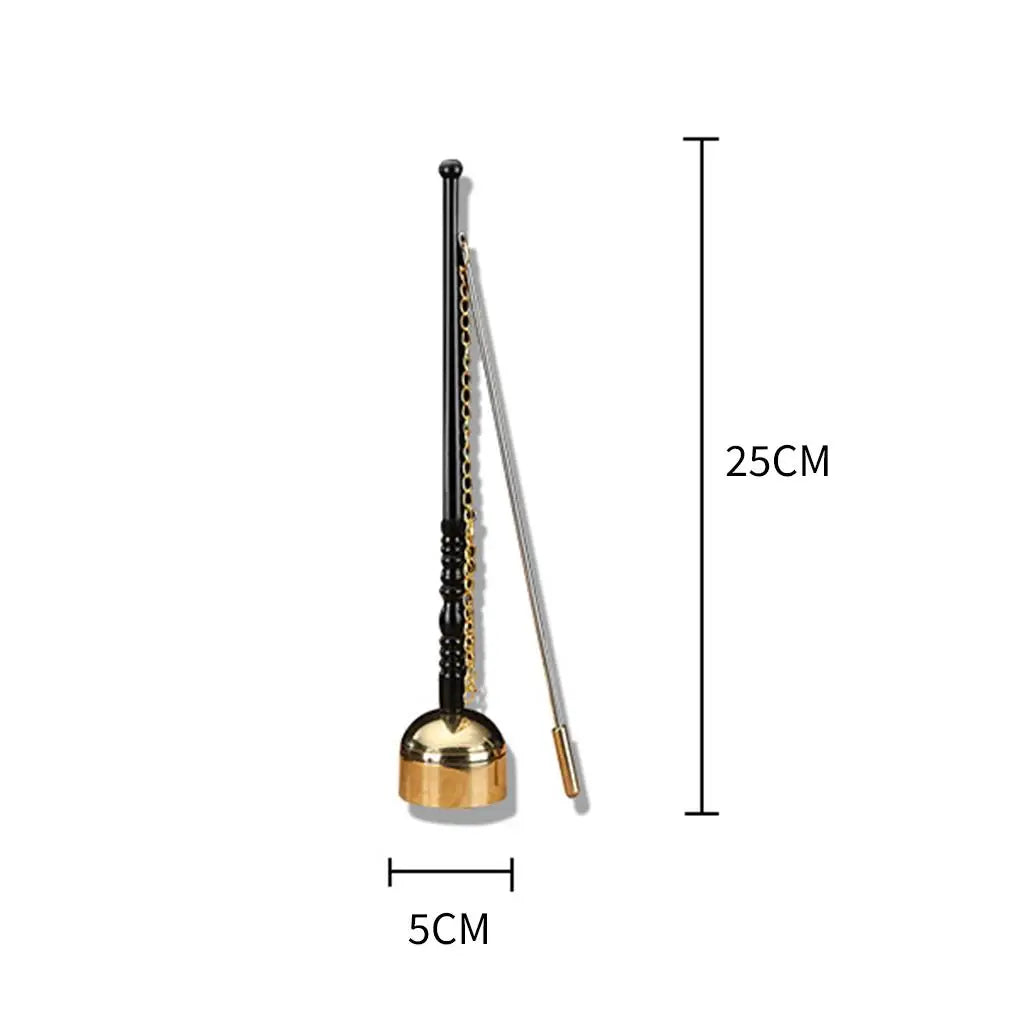 Buddhist Instruments Brass Instrument Buddha Chime Muti-Purpose Long Hand Bell Handbell Meditation Temple Ritual Monks