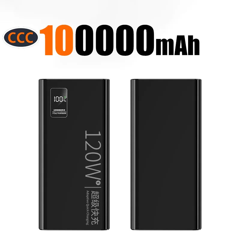 200000mAh Large-capacity Super-fast Charging Power Bank With Digital Display Portable Mobile Power Supply for All Phones