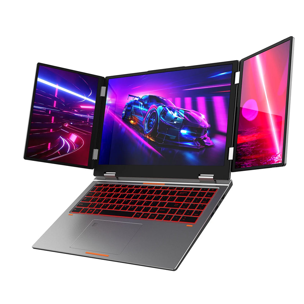 16'' + 10.5'' + 10.5'' Triple Screen Display Laptop Facial Recognition Unlock I7 1260P Laptop PC Business Office Laptops