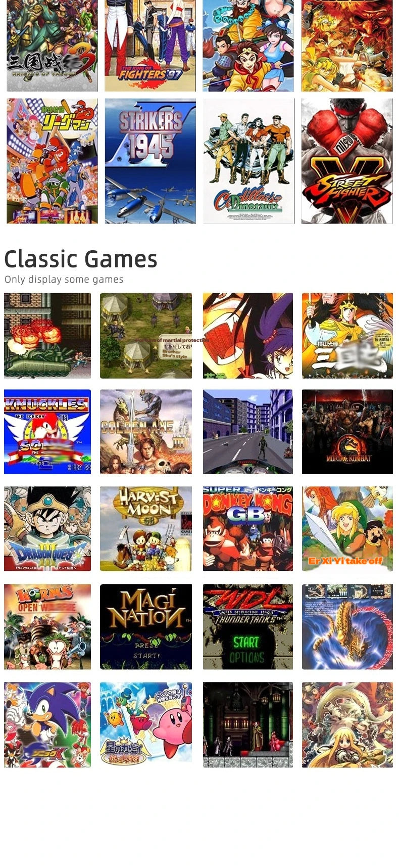 New PS5 7.0 Inch 64G Open Source System Dual Controller Handheld Game Console For PSP Street Fighter Competition