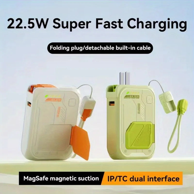 20000mAh/10000mAh Multi-functional 5-in-1 All-in-One Power Bank - Comes with Data Cable, Bracket -Built-in Plug -Outdoor Travel