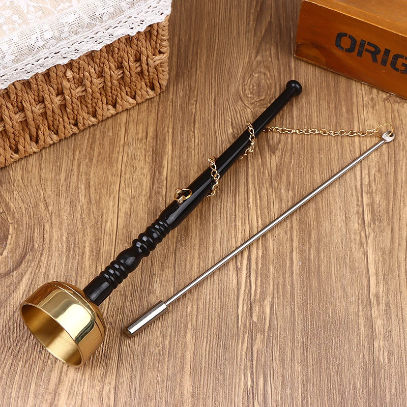 Buddhist Instruments Brass Instrument Buddha Chime Muti-Purpose Long Hand Bell For Yoga Meditation Chanting Temple Ritual