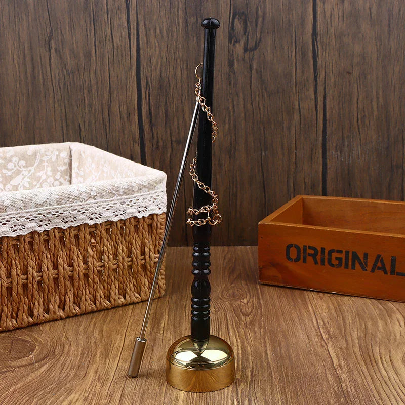 Buddhist Instruments Brass Instrument Buddha Chime Muti-Purpose Long Hand Bell For Yoga Meditation Chanting Temple Ritual