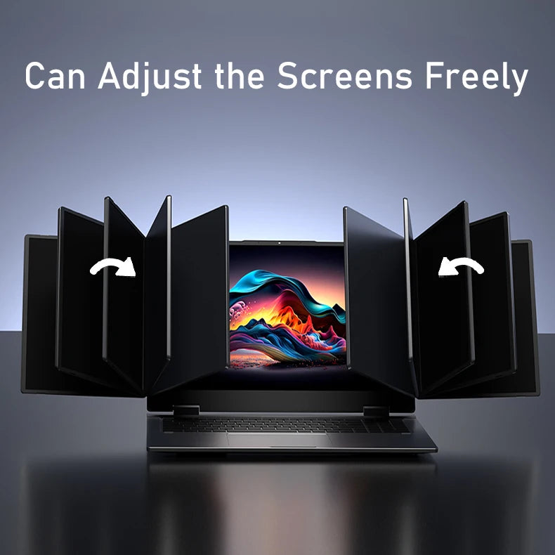 16'' + 10.5'' + 10.5'' Triple Screen Display Laptop Facial Recognition Unlock I7 1260P Laptop PC Business Office Laptops