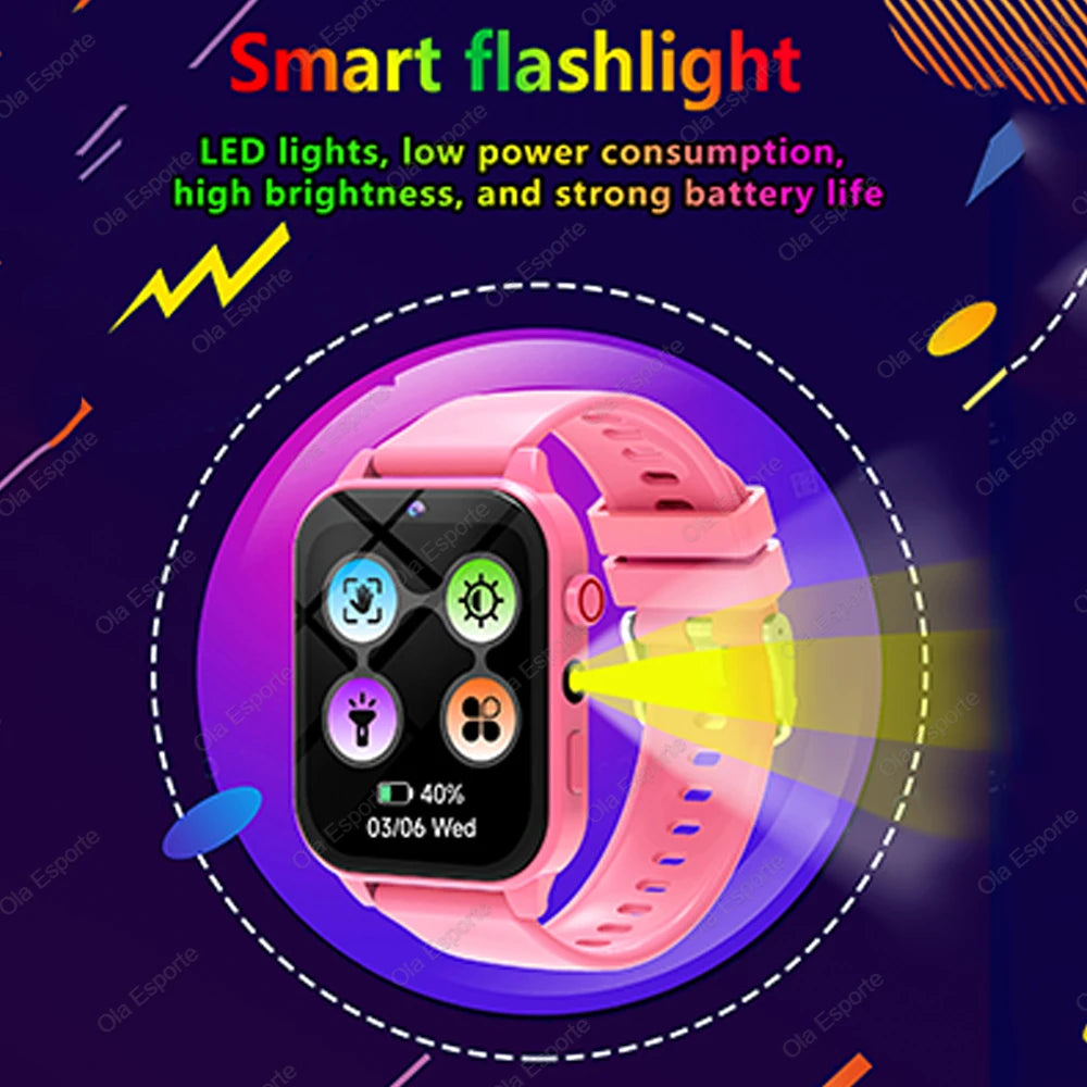 2025 New Smart Watch For Children HD Touch Screen Camera 18 Games Sleep Monitoring Alarm Clock Calculator Birthday Gift Boy Girl