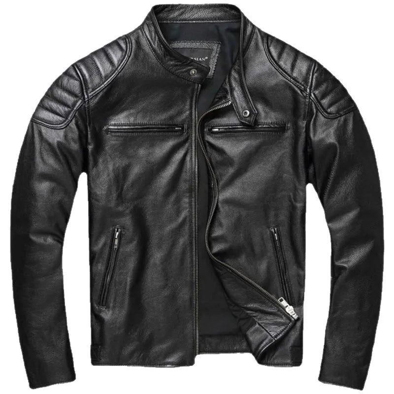 2025 New Leather Jacket Men's  pu Jacket for Men Biker Motorcycle  pu  Jacket Motorcycle Clothing Vintage Leather Coat Top
