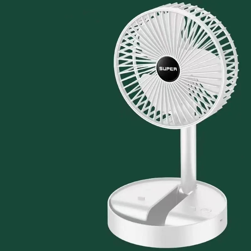 2024 Desktop Foldable Retractable Small Fan Mini Portable Charging USB Home Low Noise High Duration Standby Mini Electric Fan