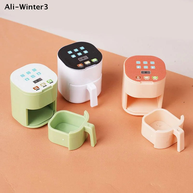 1/12 Dollhouse Simulation Miniature Kitchen Appliances Model Dollhouse Air Fryer Beverage Machine Oven Rice Cooker Ornaments