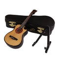 Wooden Musical Instruments Collection Decorative Ornaments Mini Classical Guitar With Support Miniature Model Decoration Gifts