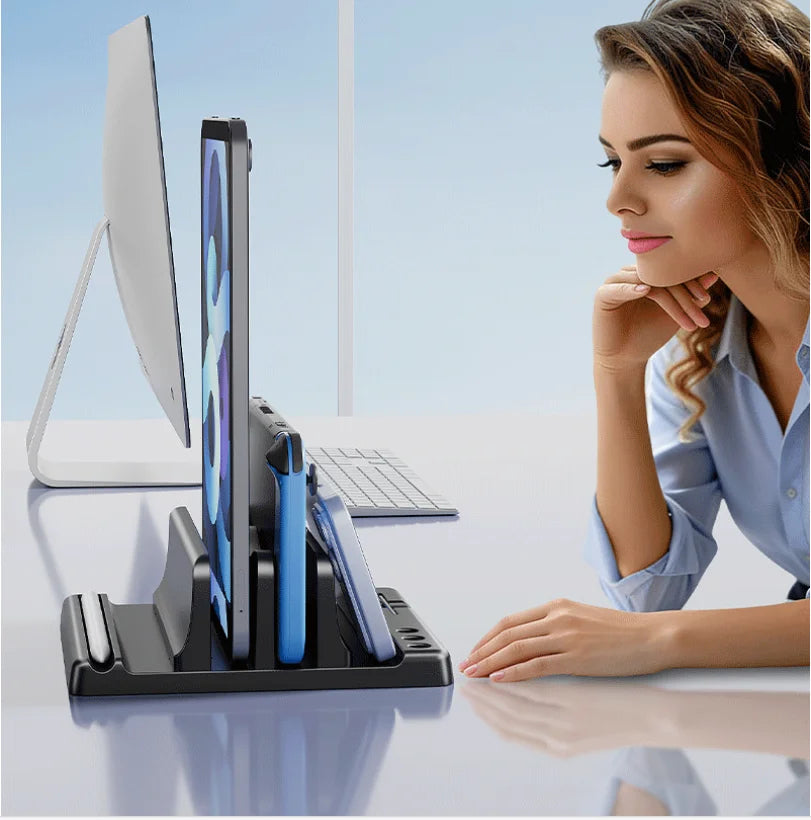 Office Laptop Stand Save Desktop Space Easy To Place Computer Accessories Scalable Width Office Desk Storage