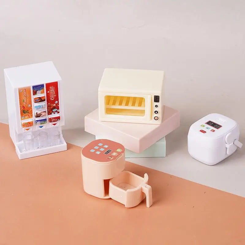 1/12 Dollhouse Simulation Miniature Kitchen Appliances Model Dollhouse Air Fryer Beverage Machine Oven Rice Cooker Ornaments