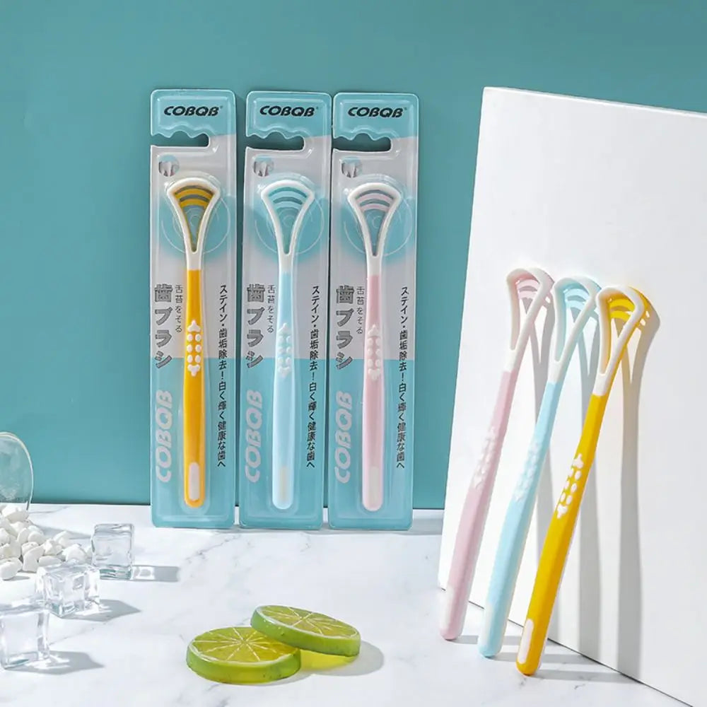 1PC Lightweight Soft Silicone Tongue Scraper Hygiene Cleaning Tongue Cleaner Soft-Haired Toothbrush Adult Use